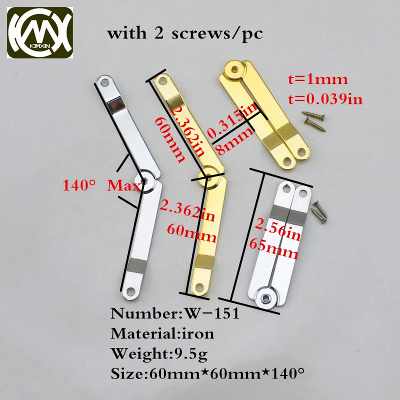 30*33mm 10pc In stock Zinc alloy Small Quadrant Hinge Set for