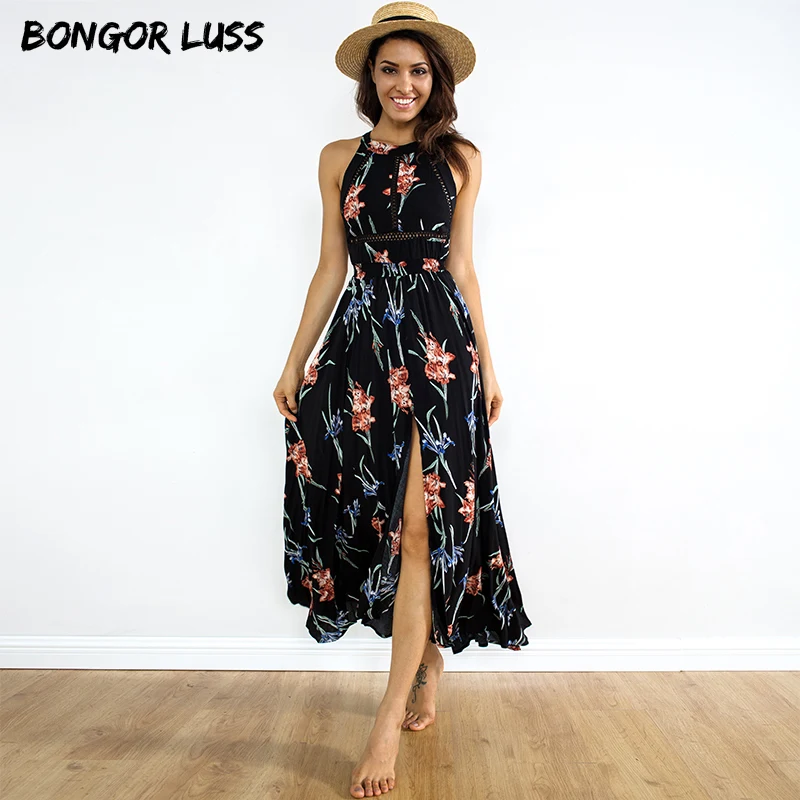 tropical bohemian dress