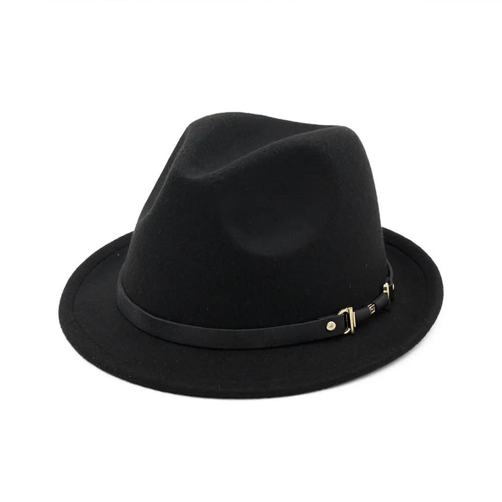 Fashion Wool felt hats Women Men Fedora 