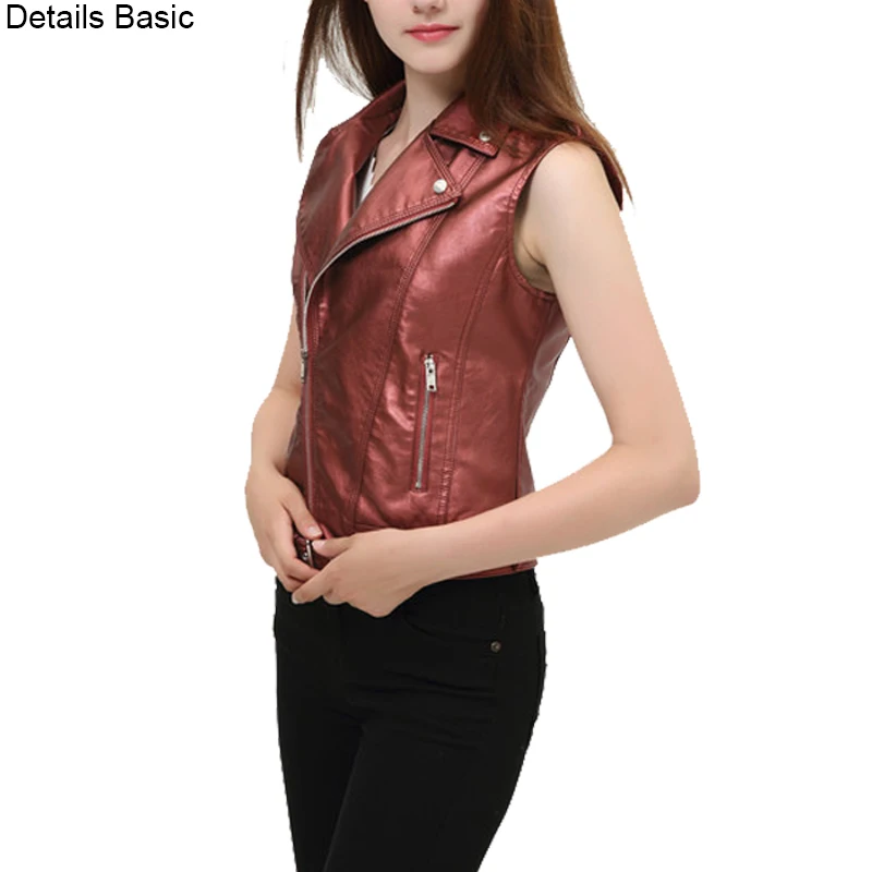 leather vest with collar