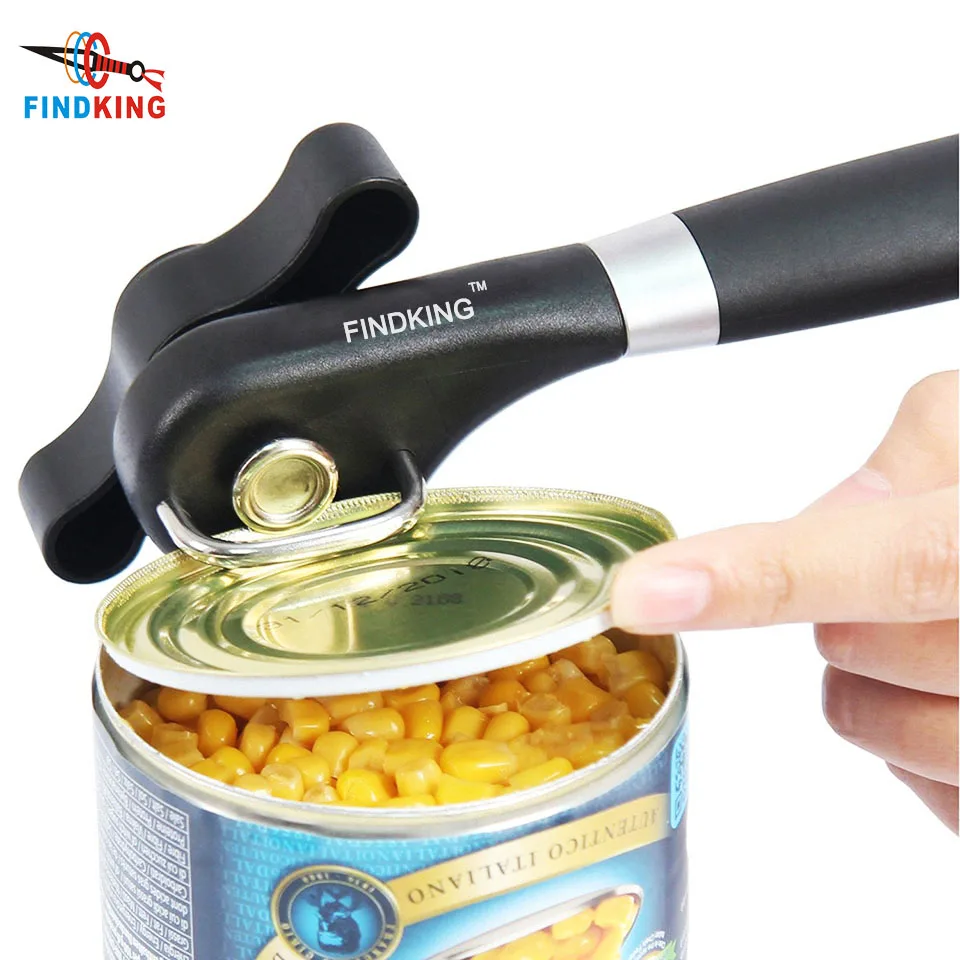 FINDKING Kitchen Cans Opener Stainless Steel Professional Gadgets Manual Can Opener Side Cut Manual Can Opener Camping-animated-img