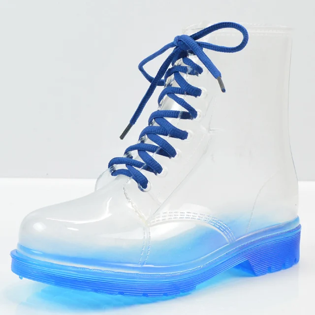 clear jelly combat boots