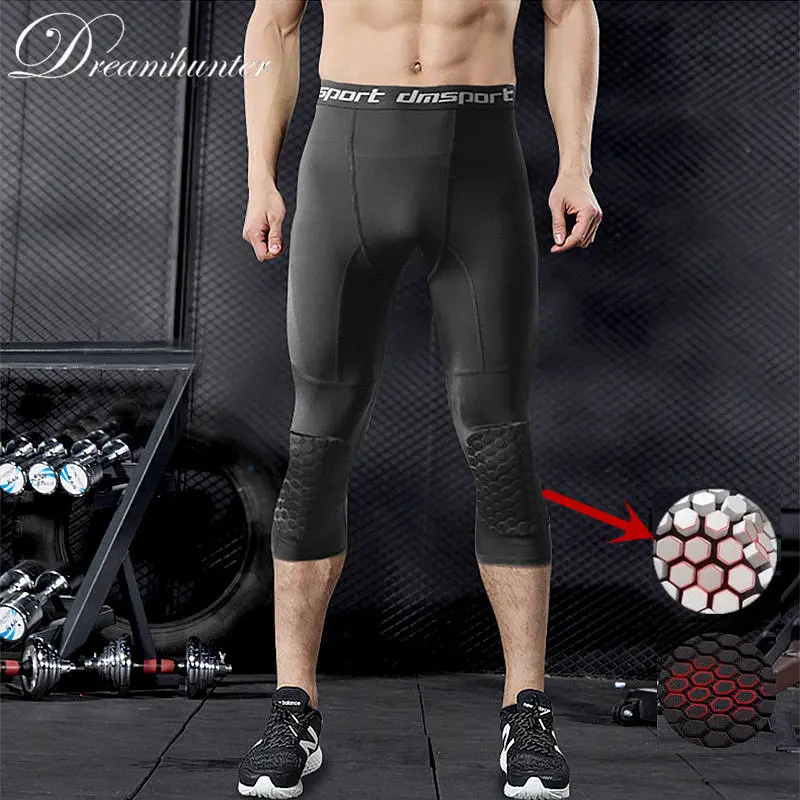 Honeycomb Padded Compression Pants Gym 