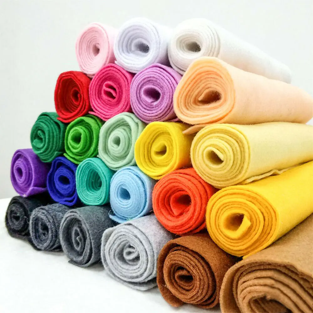 90*90cm Roll Soft Felt Fabric Non-woven Felt Fabric Sheet  DIY Sewing Dolls Crafts Accessories Material 1.4mm Thick BY THE Yard-animated-img