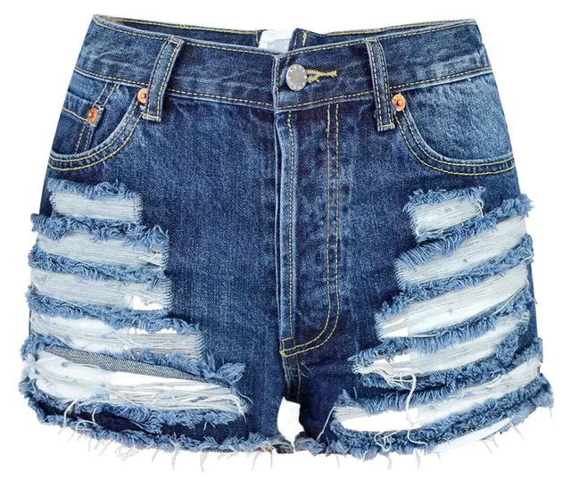 high waisted ripped jeans shorts