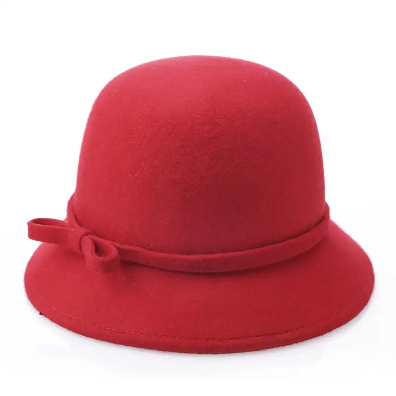 Wool Felt Bowknot Hat
