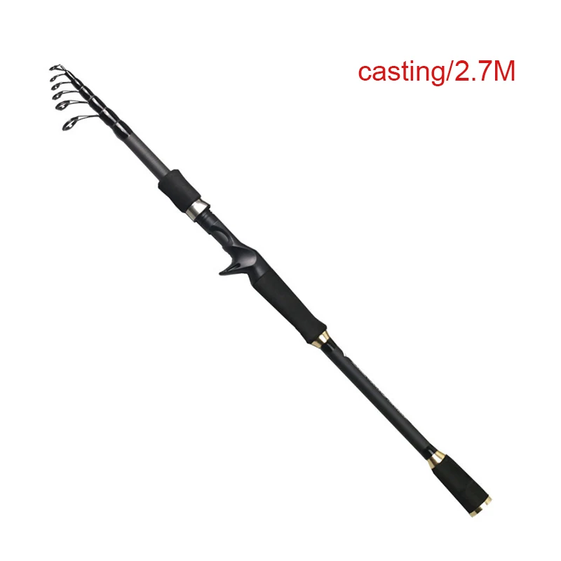 Telescopic Fishing Rod Cork Handle Spinning/Casting Fishing Role