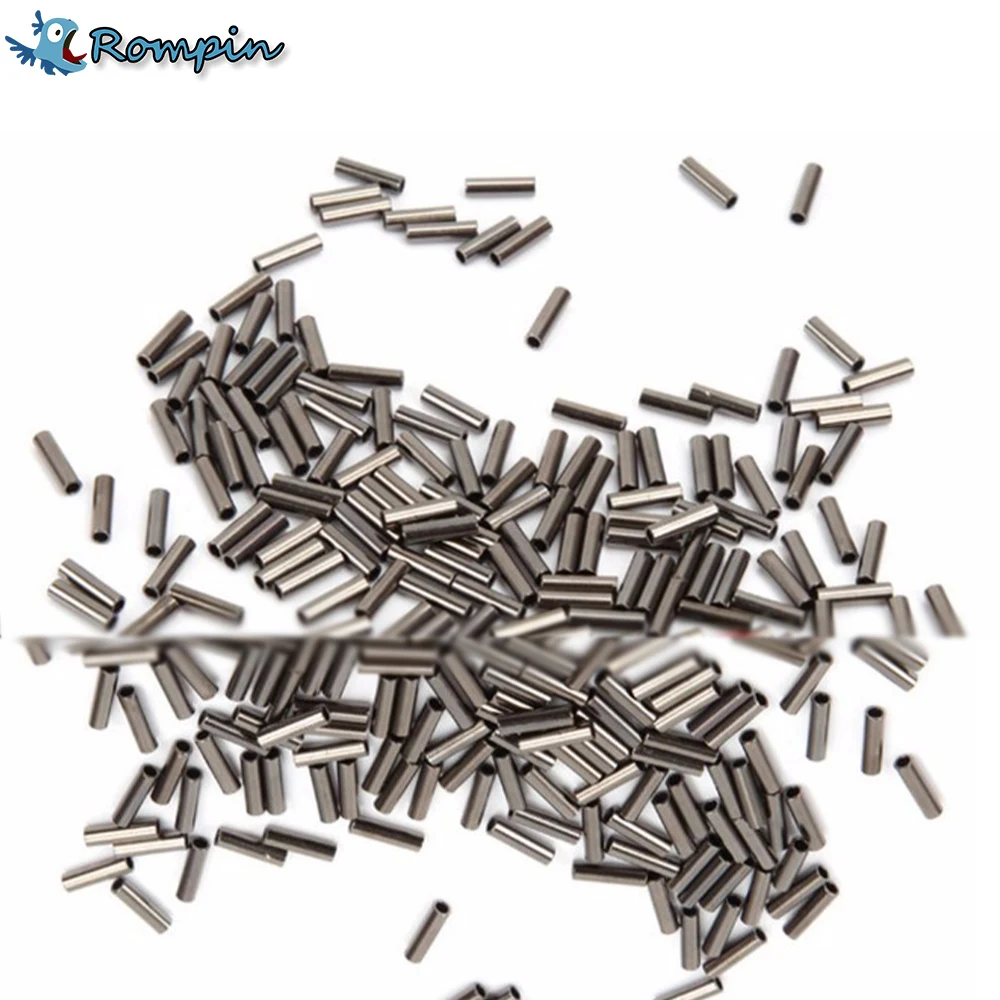 Aluminum Fishing Crimp Sleeves 100pcs/lot Single Round Fishing Line Crimping  Tube Wire Crimp Connector Accessories 0.8-1.8mm