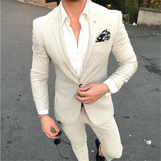 beige suit