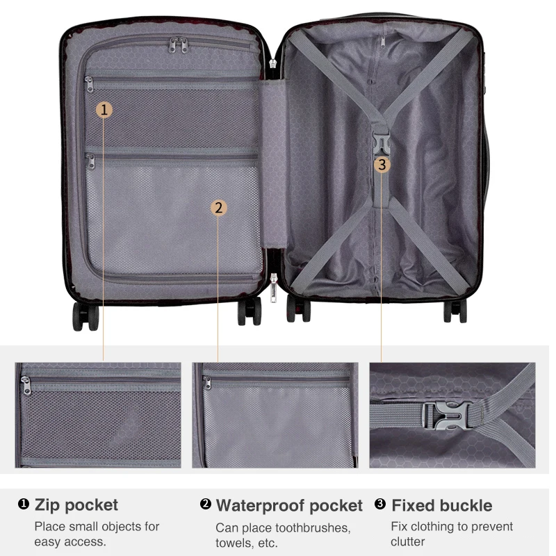 polycarbonate carry on luggage with spinner wheels