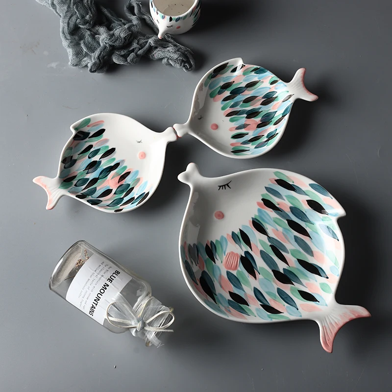 fish shaped ceramic dish