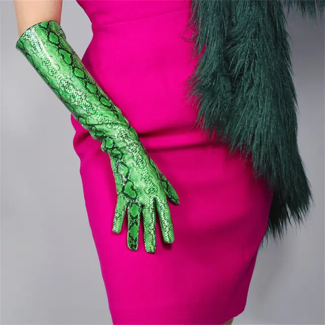 snake skin gloves