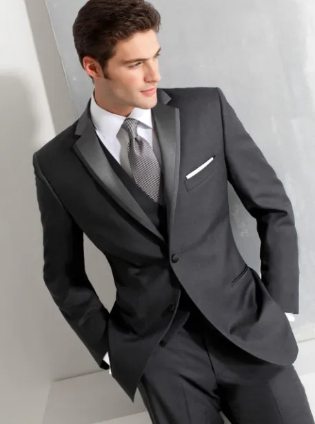 groom in gray suit