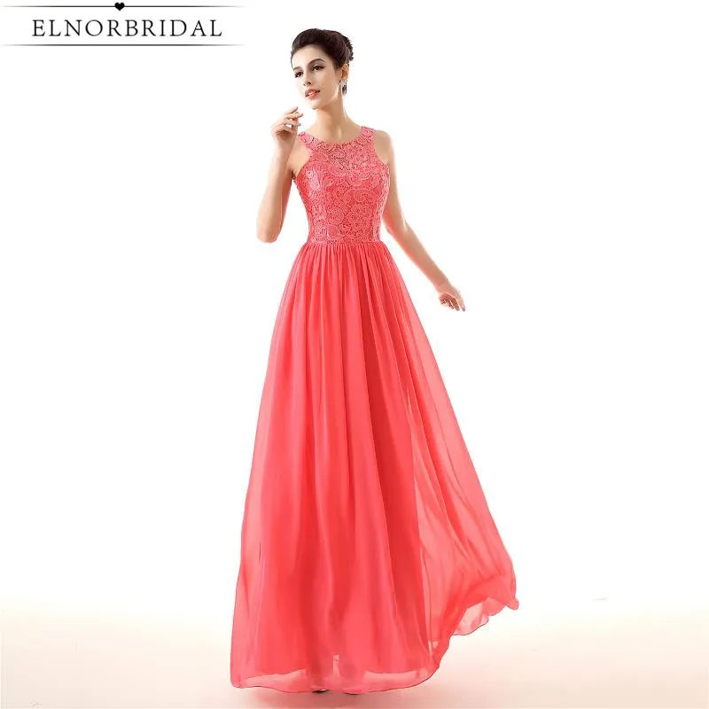 coral evening dress