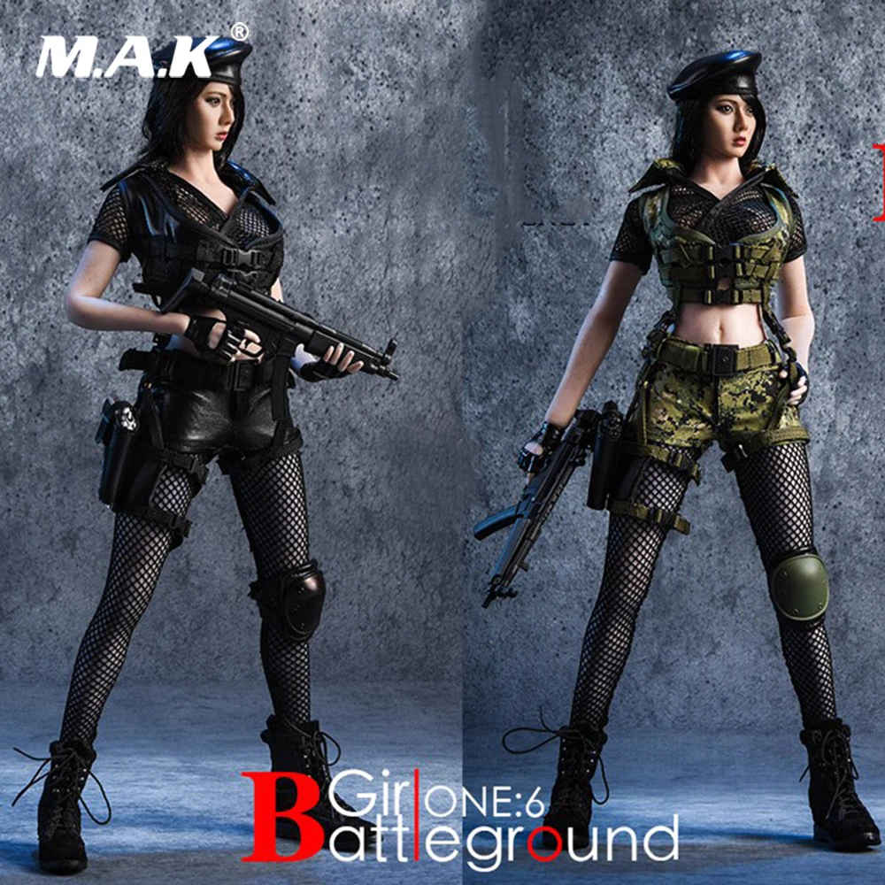 קנו דמויות פעולה  18XG13A/B 1/6 Scale Female Clothes Set Battlefield Girl  Clothing & Accessories Set Model for 12 Action Figure Model