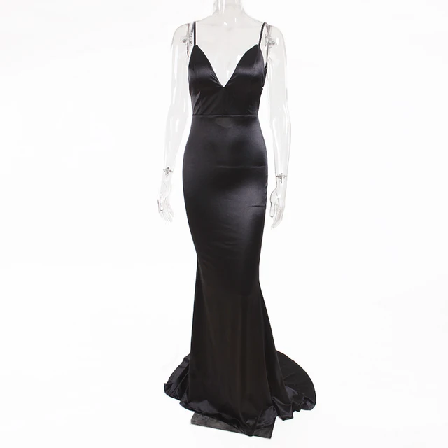 קנו שמלות ערב | Black Satin Evening 