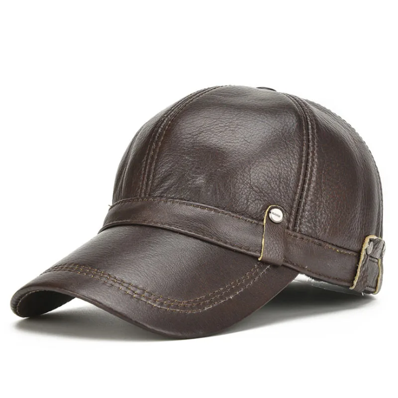 leather flap hat