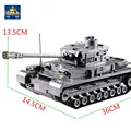 KAZI Large IV Tank 1193pcs Building Blocks Military Army model set Educational Toys for Children Compatible preview-3