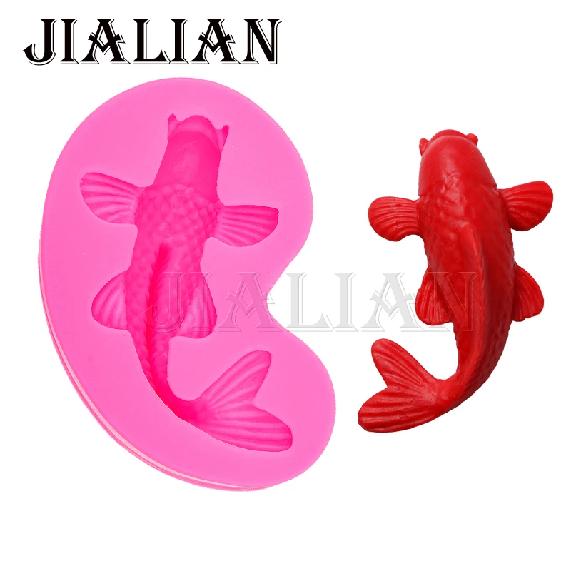 HOT Selling 3D Marine life fish Mould DIY Fondant silicone molds Kitchen Cake decoration Mold for Chocolate Baking Tools T0536-animated-img