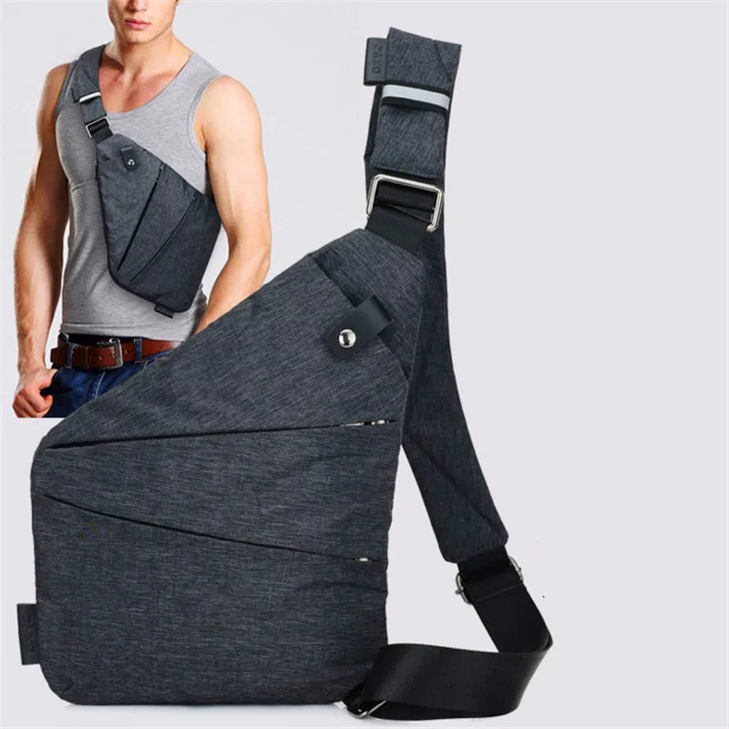 Concealed Tactical Storage Gun Holster Right Shoulder Bag Anti-theft Chest  Bag