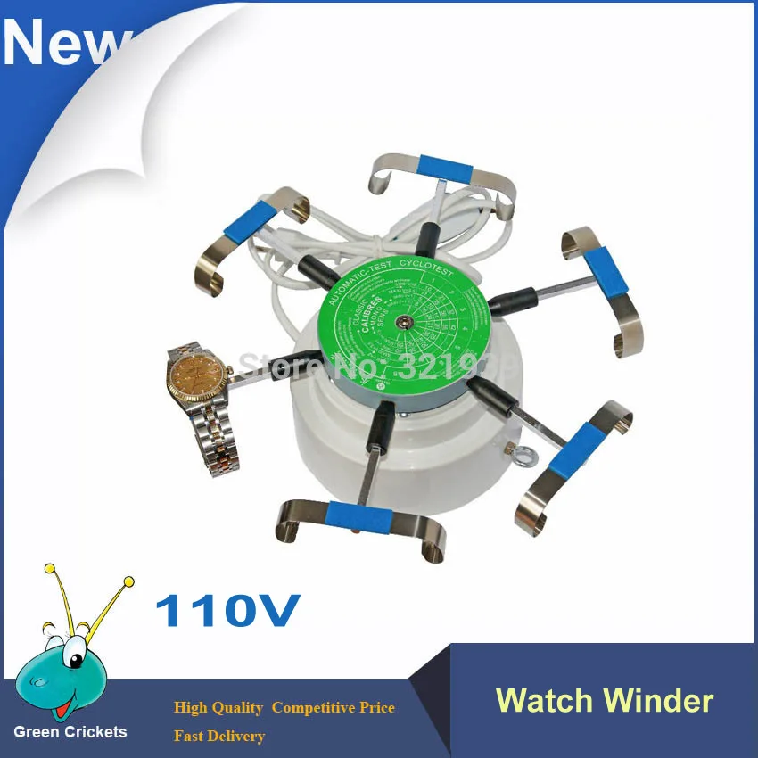 2016 Latest 110V Watch winder,6 Arms Watch Wind test Machine,Automatic Watch Winder Cyclotest Watch For watchmaker-animated-img