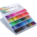 limekuoo 24 colors dual brush pen colored markers pens with 0.4mm  fine-liner tip kids