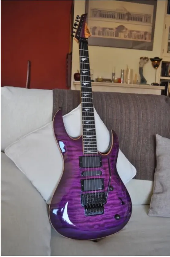 evh purple guitar