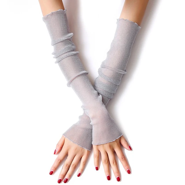 mesh sleeve gloves