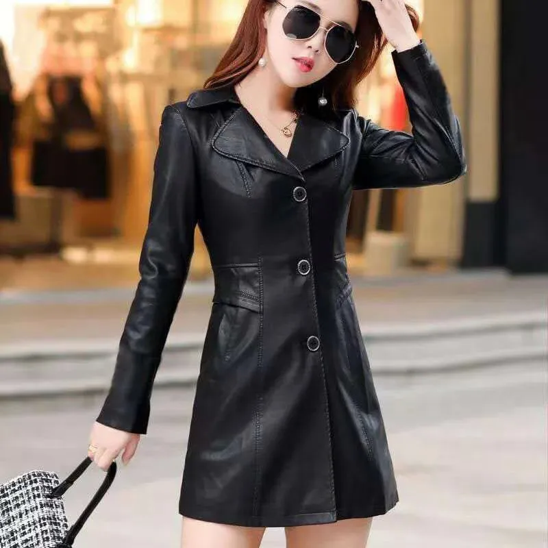 long leather winter coats