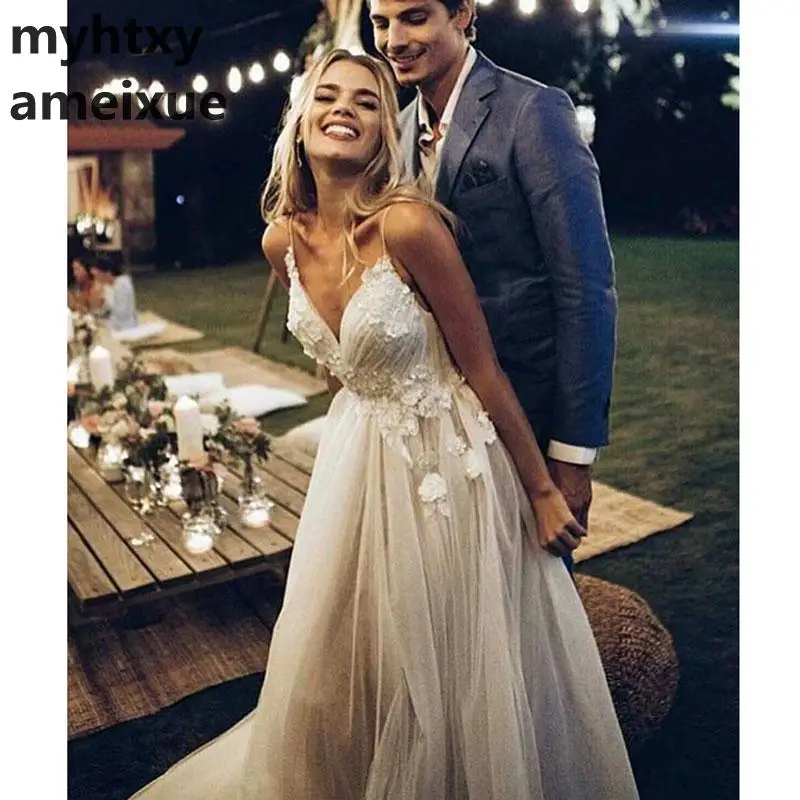 sexy boho wedding dress
