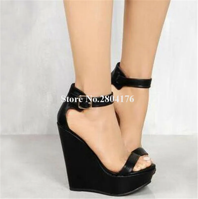 ankle strap platform wedges