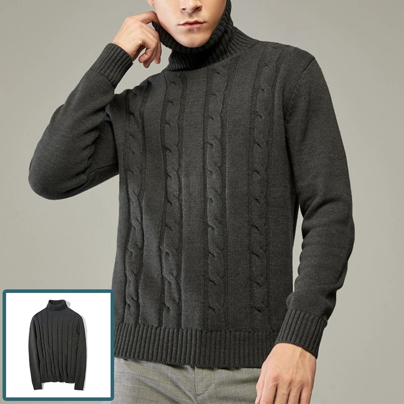 2019 Sweater Men Women Thick Cable-Knit 