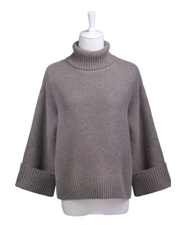 Turtleneck Sweater Women Vintage High 