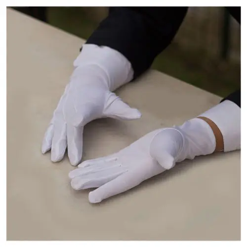 formal white gloves men