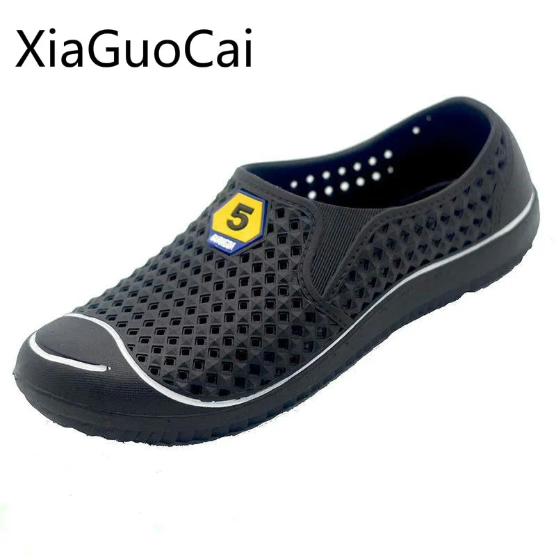 men's plastic slip on shoes