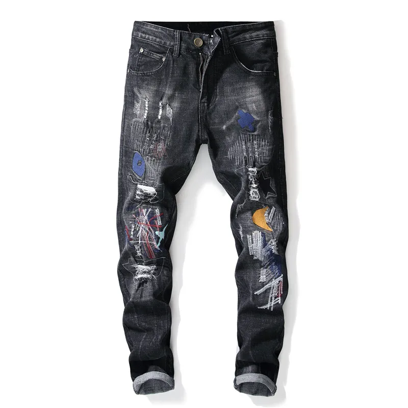 Patchwork Jaqueta Jeans Men Fashion 