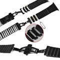 Stainless Steel strap for Apple Watch band 44mm 40mm 45mm 41mm 42mm 38mm 45 Butterfly Metal Bracelet iWatch series 3 4 5 6 se 7 preview-4