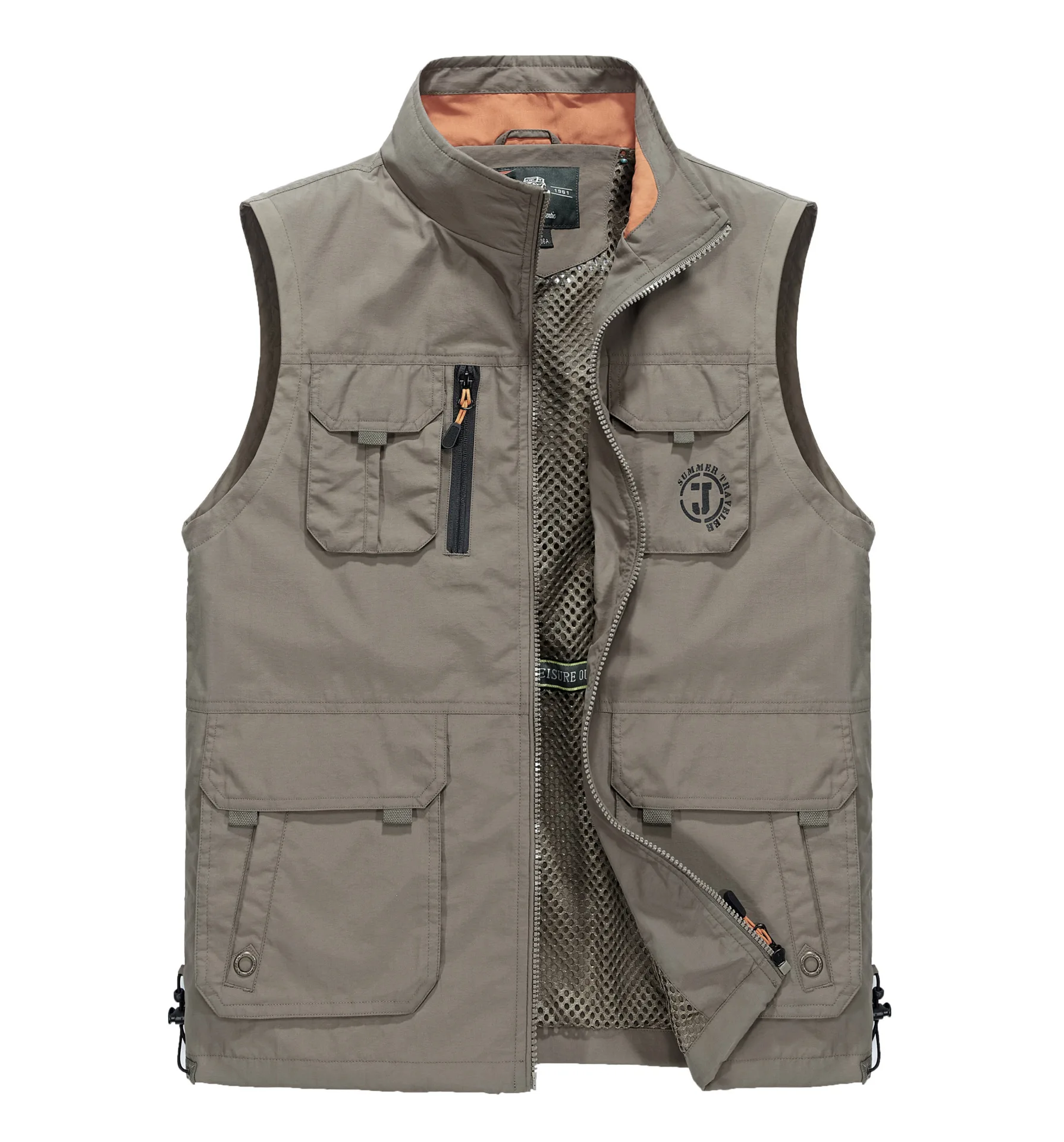 Men Multi-pocket Vest men 5XL 6XL 