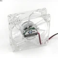 80mm Pc Computer 80mm Mute Cooling Fan with 4ea Led 8025 8cm Silent DC 12V LED Luminous Chassis Molex 4D Plug Axial Fan preview-1