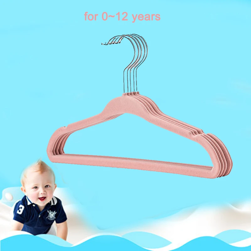 10/20pcs Velvet Hangers Non-Slip Rotin Baby Clothes Hangers Portable  Children Closet Organizer Drying Clothes Space Saving - AliExpress