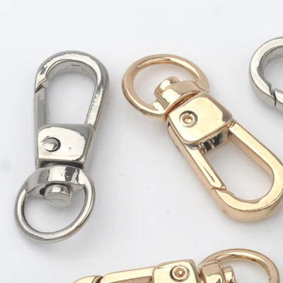 10pcs/lot Classic Key Chain Ring Metal Swivel Lobster Clasp Clips Key Hooks  Keychain Split Ring