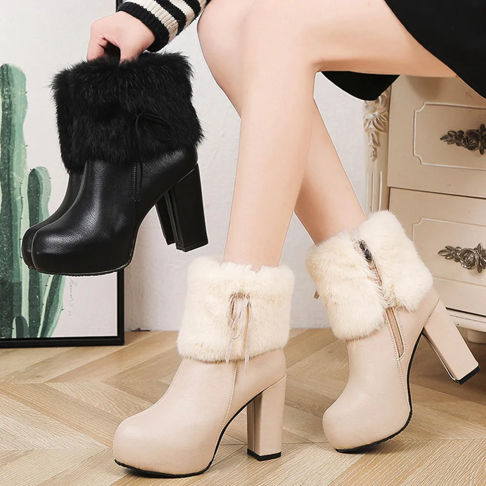 leather boots heels womens