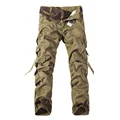 גברים איכותיים ביותר מכנסי מטען צבאיים camo פנאי כותנה מכנסיים cmbat הסוואה סרבל 28-40 ayg69