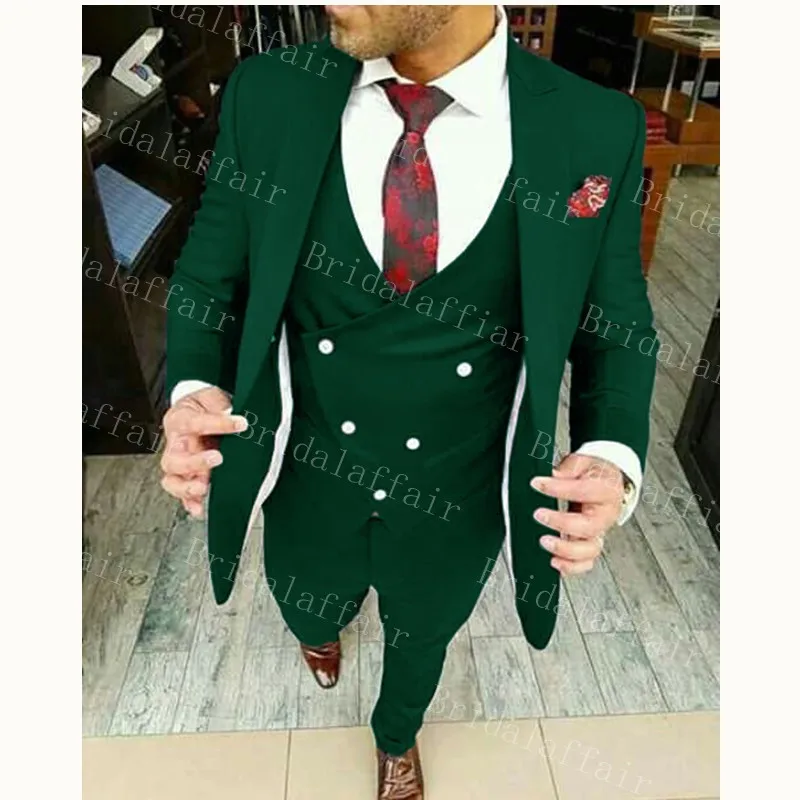 green colour 3 piece coat pant