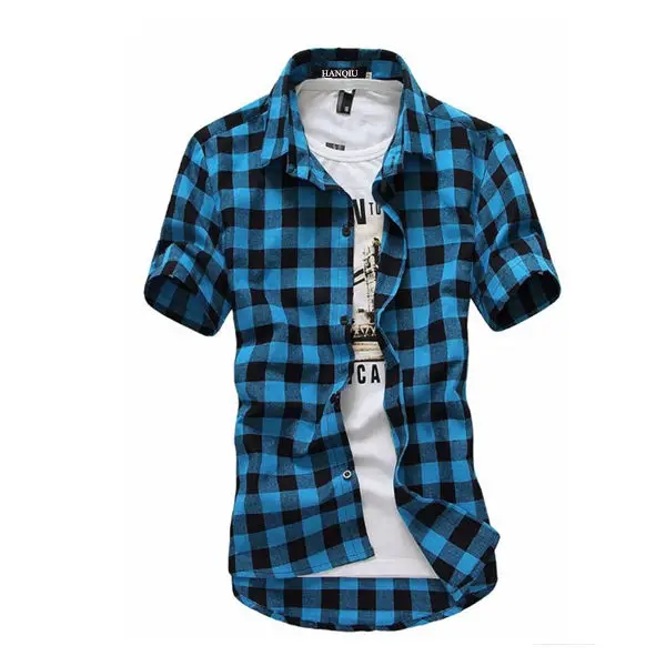 black checkerboard shirt