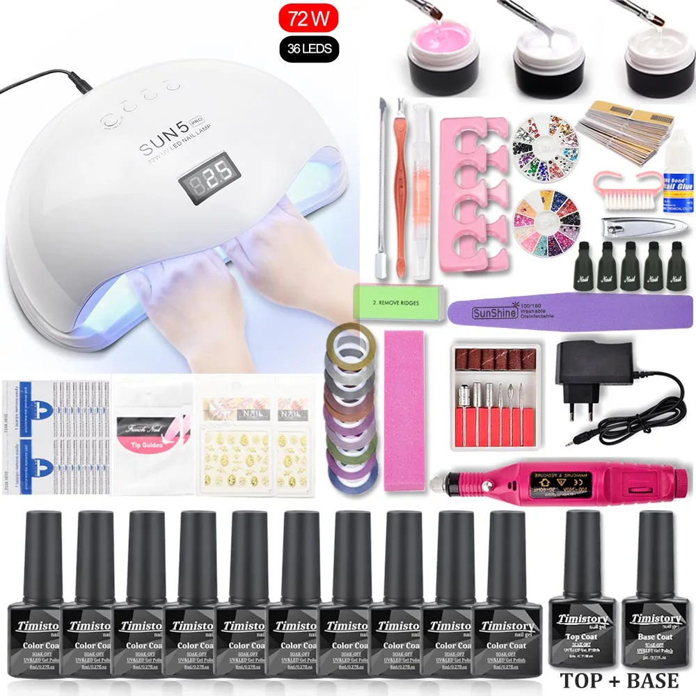 shellac nail polish kit with uv light