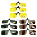 Polarized Day Night Vision Clip-on Flip-up Lens Sunglasses Driving Glasses