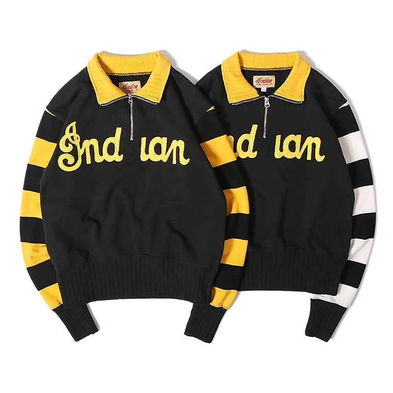 Indian Half Zipper Sweatshirt Vintage 