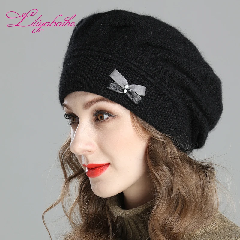 angora beret hat