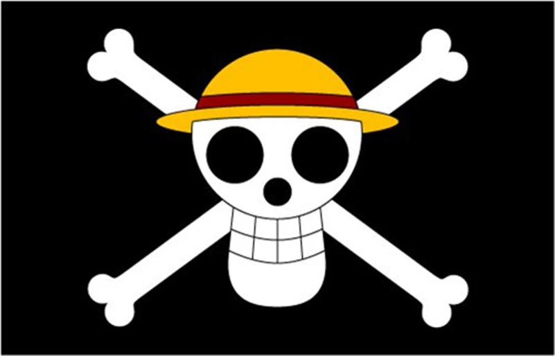 One Piece Monkey D. Luffy Skull Flag 90*150CM